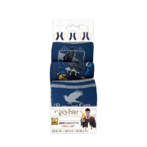 Lot 3 paires de Chaussettes Serdaigle - Du 35 au 45 - Harry Potter emballées