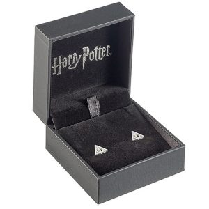ESE0054 Clous doreilles en argent 925eme Reliques de la mort 2