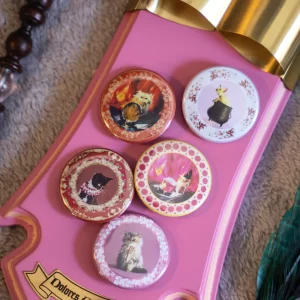 Set de 5 badges de chats Dolores Ombrage 1