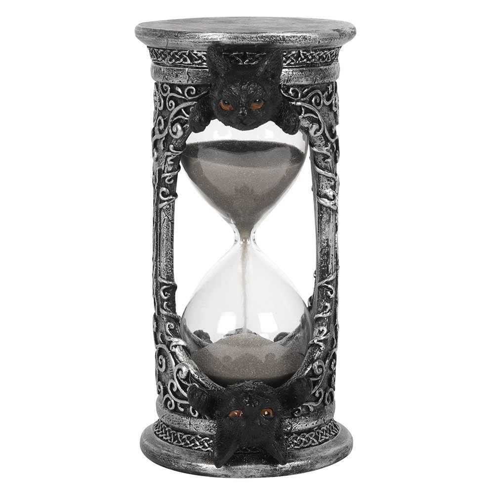 OR 15631 Minuteur sablier chat noir 17cm 1