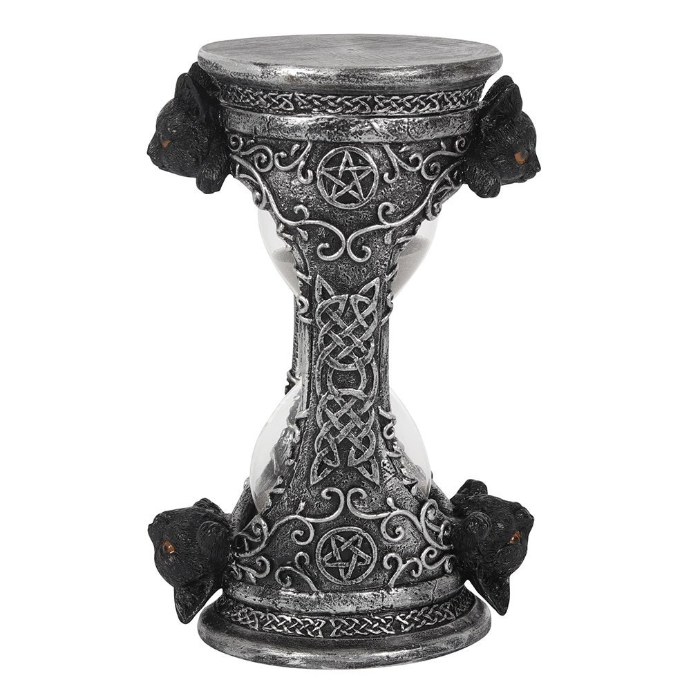 OR 15631 Minuteur sablier chat noir 17cm 2
