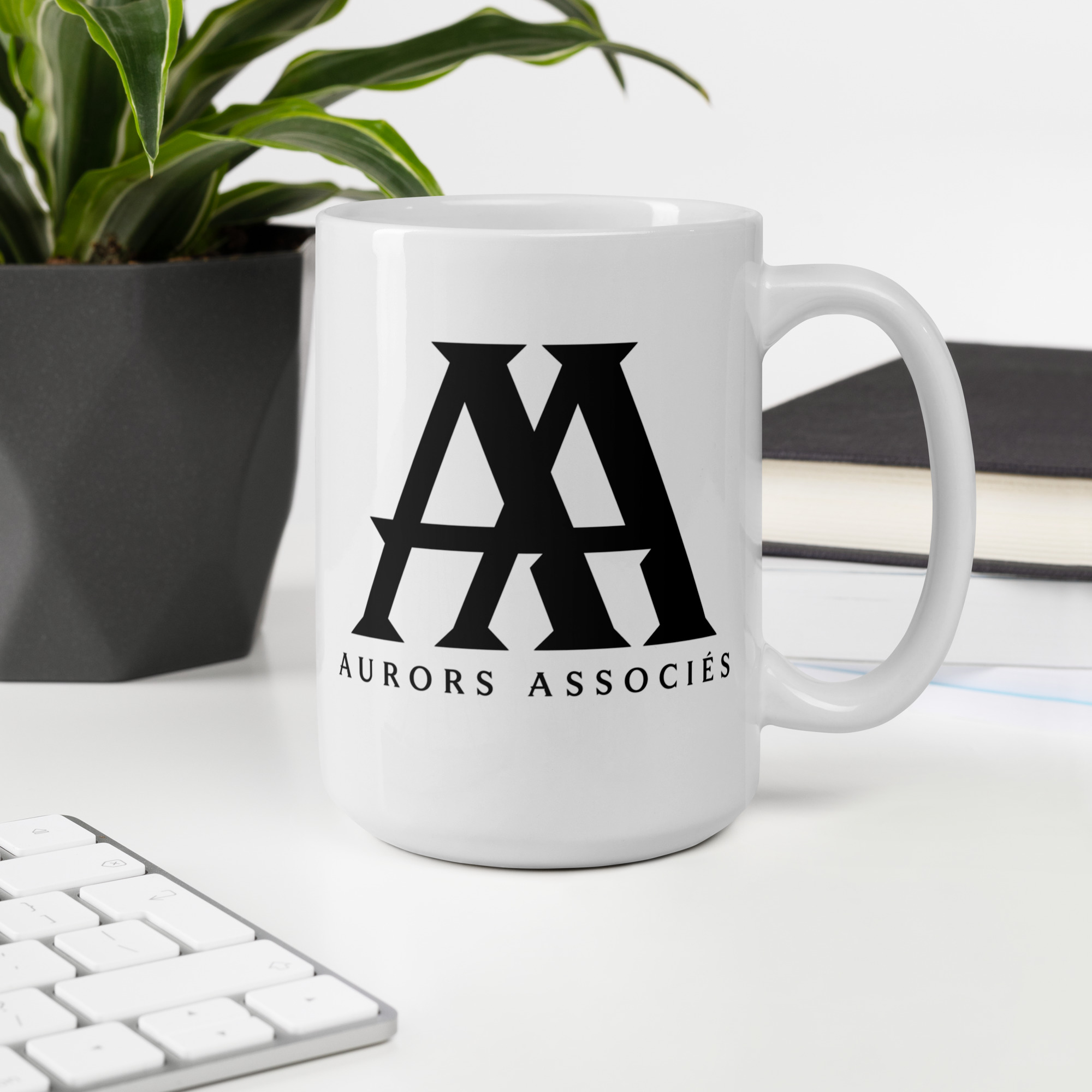 white glossy mug white 15oz office environment 645ba75addacb