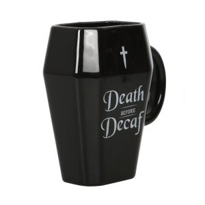 GT 80522 Tasse en forme de cercueil La mort avant le decafeine 3