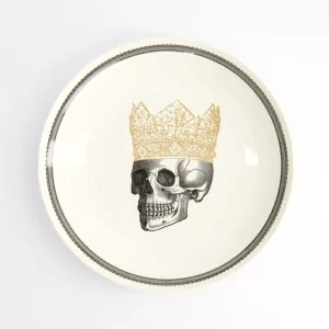 assiette creuse "king skull" 24cm homelab by royal stafford