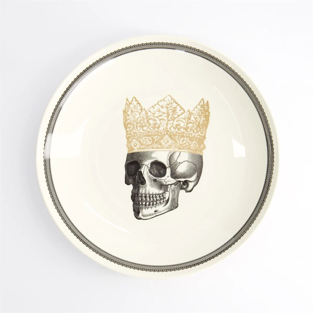 assiette creuse "king skull" 24cm homelab by royal stafford