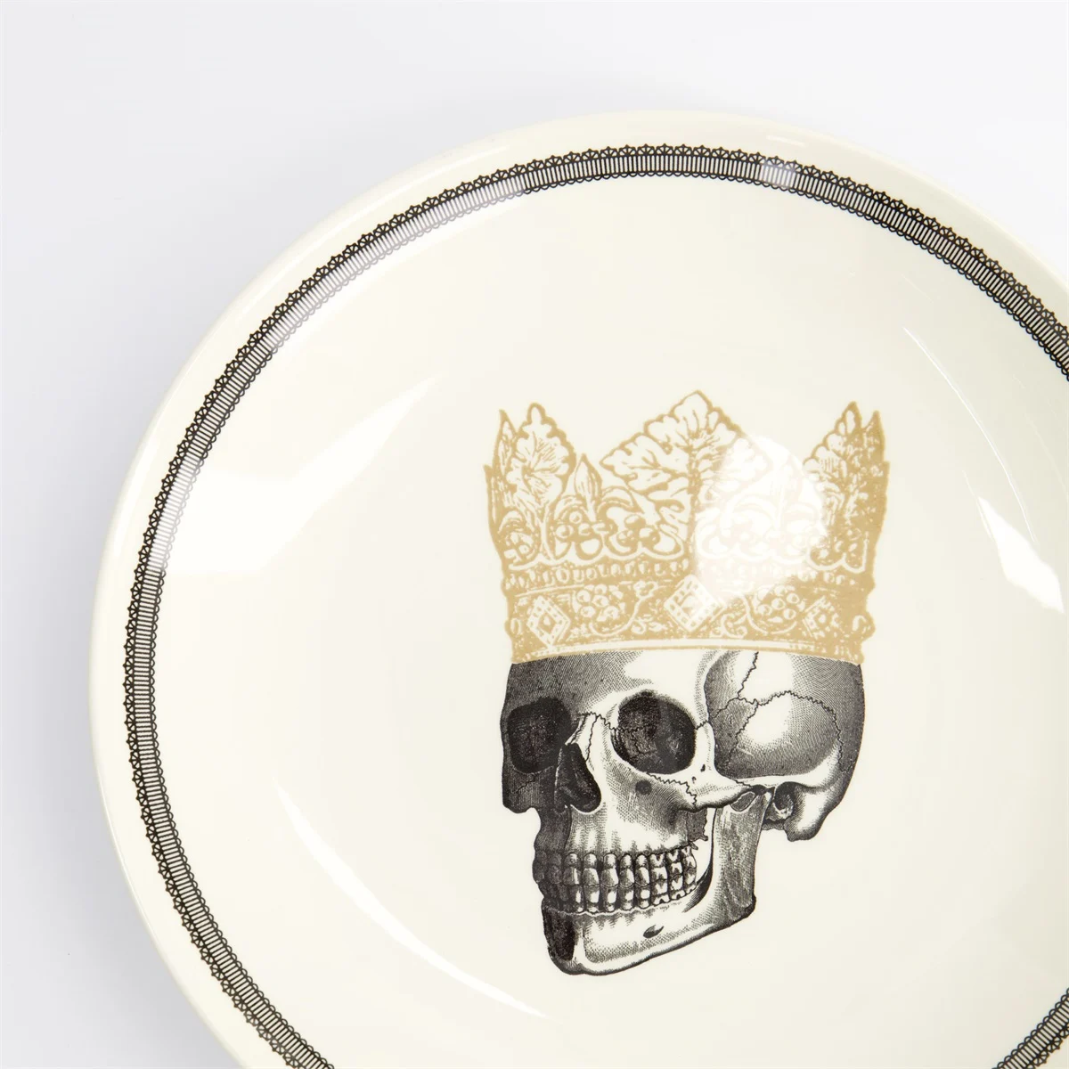 assiette creuse "king skull" 24cm homelab by royal stafford