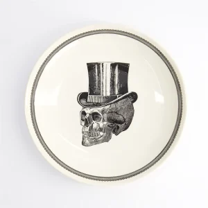 assiette creuse skull "top hat" 24cm homelab by royal stafford