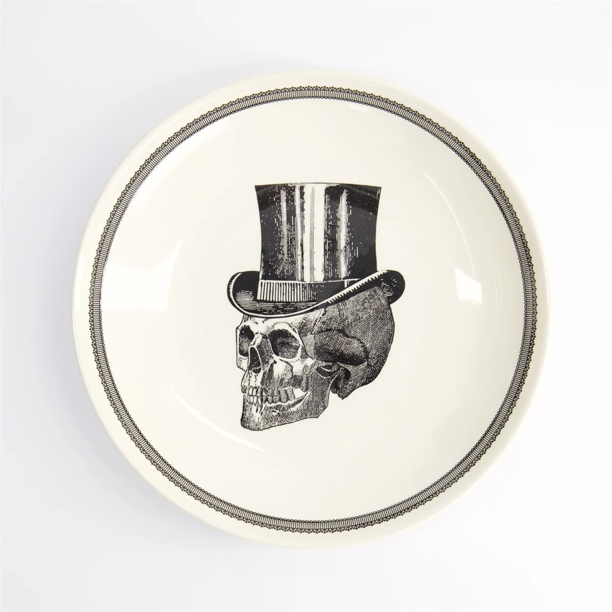 assiette creuse skull "top hat" 24cm homelab by royal stafford