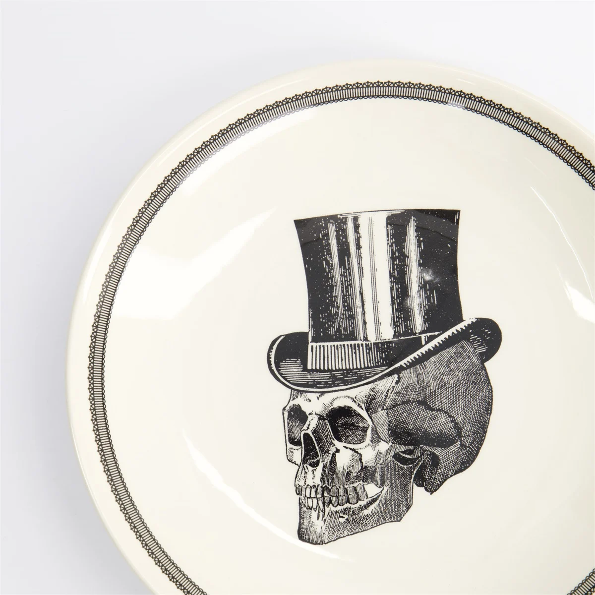 assiette creuse skull "top hat" 24cm homelab by royal stafford