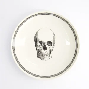 assiette creuse tête de mort "skull" 24cm homelab by royal stafford