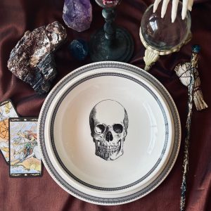assiette creuse tête de mort "skull" 24cm homelab by royal stafford