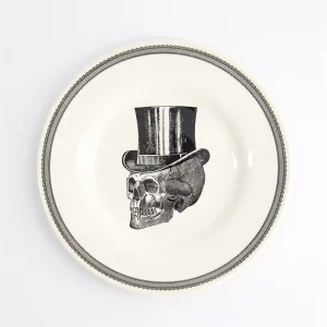 assiette plate skull "top hat" 21cm homelab by royal stafford
