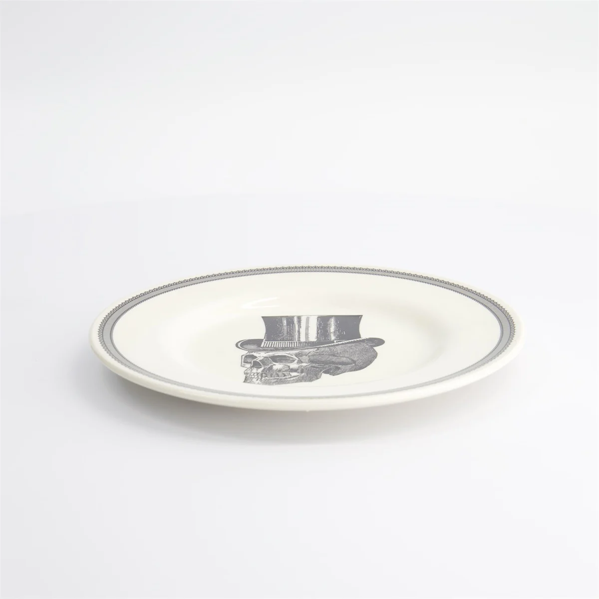 assiette plate skull "top hat" 21cm homelab by royal stafford