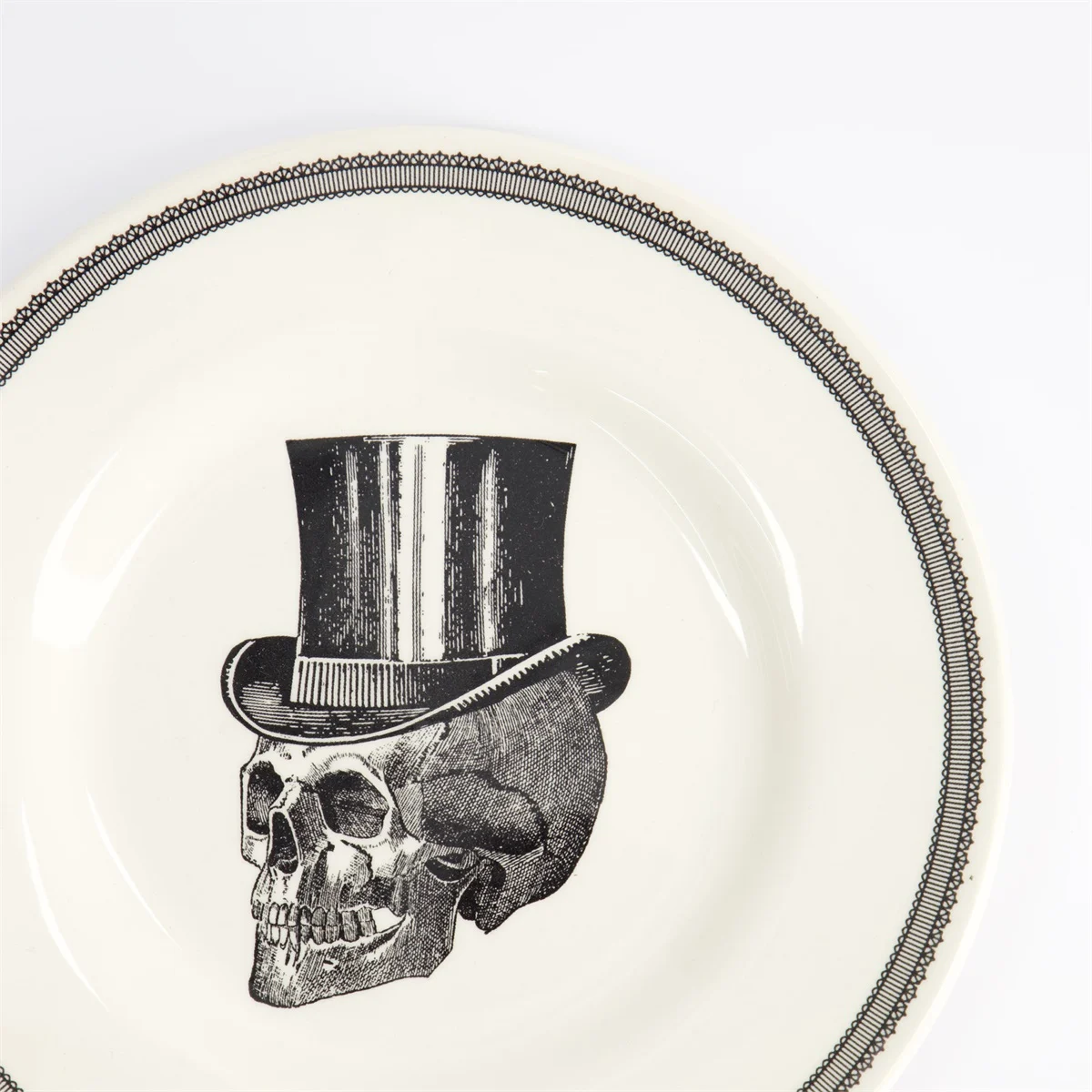 assiette plate skull "top hat" 21cm homelab by royal stafford