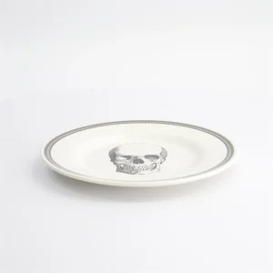 assiette plate tête de mort "skull" 21cm homelab by royal stafford