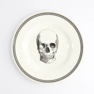 assiette plate tête de mort "skull" 21cm homelab by royal stafford