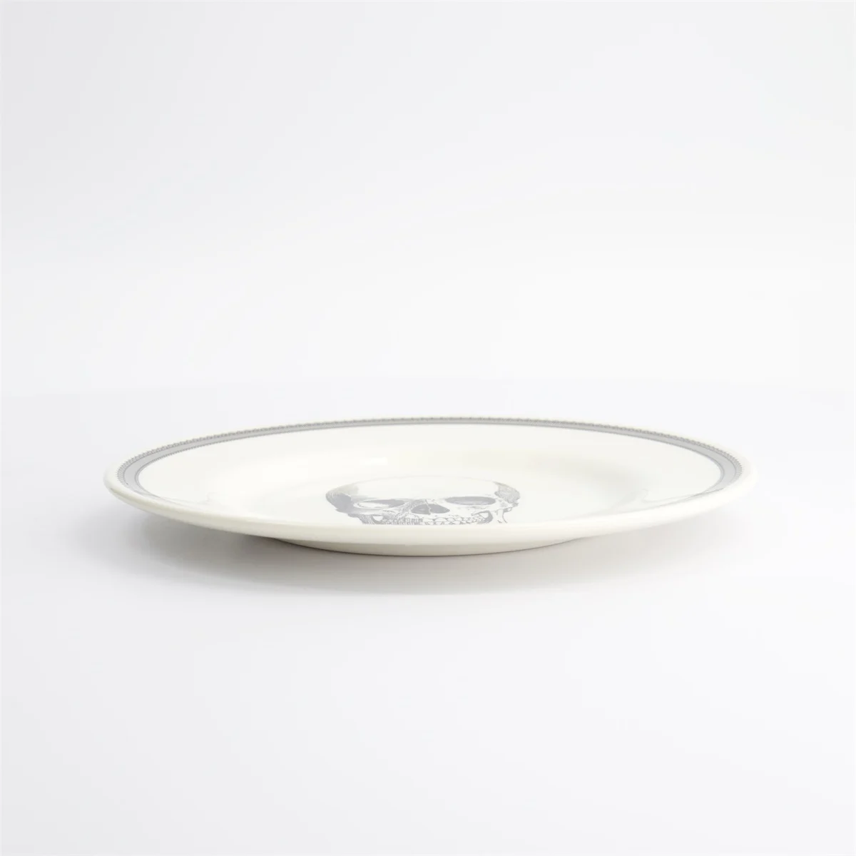 assiette plate tête de mort "skull" 21cm homelab by royal stafford