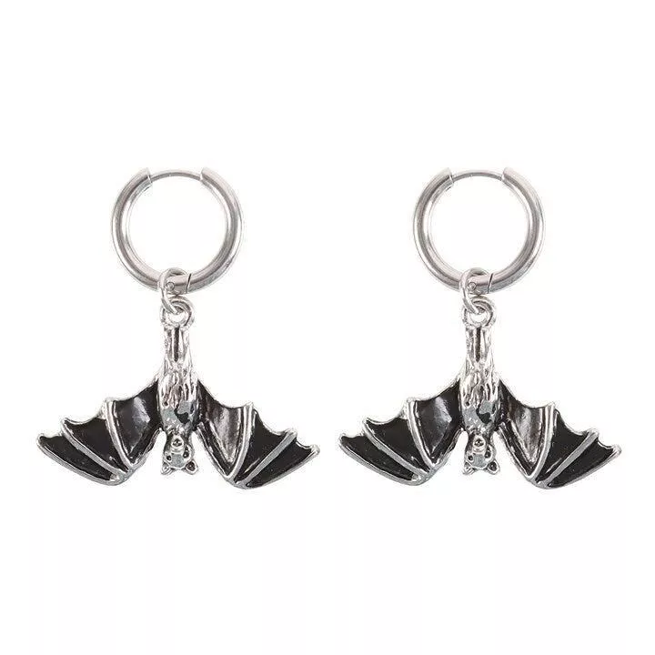 Boucles doreilles chauve souris suspendues 2 VV 23024