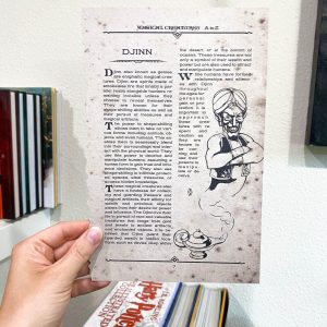 Page des Creatures Magiques de A a Z Harry Potter Wizarding Trunk Djinn