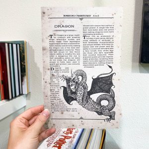 Page des Creatures Magiques de A a Z Harry Potter Wizarding Trunk Dragon