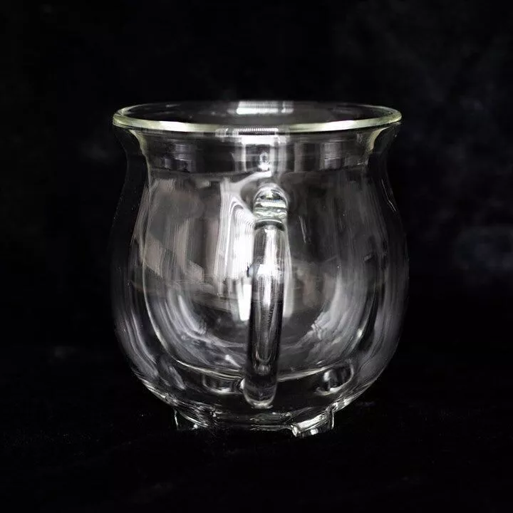 Tasse de chaudron en verre transparent a double paroi 3