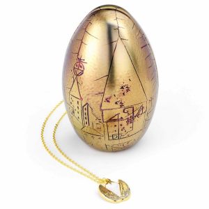 hpee0380 Harry Potter Boxed Golden Egg Gift Tin with Necklace Gold 2