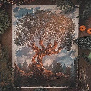 Watercolor Willow Print 9.9