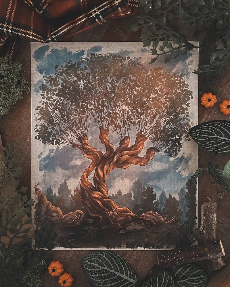 Watercolor Willow Print 9.9