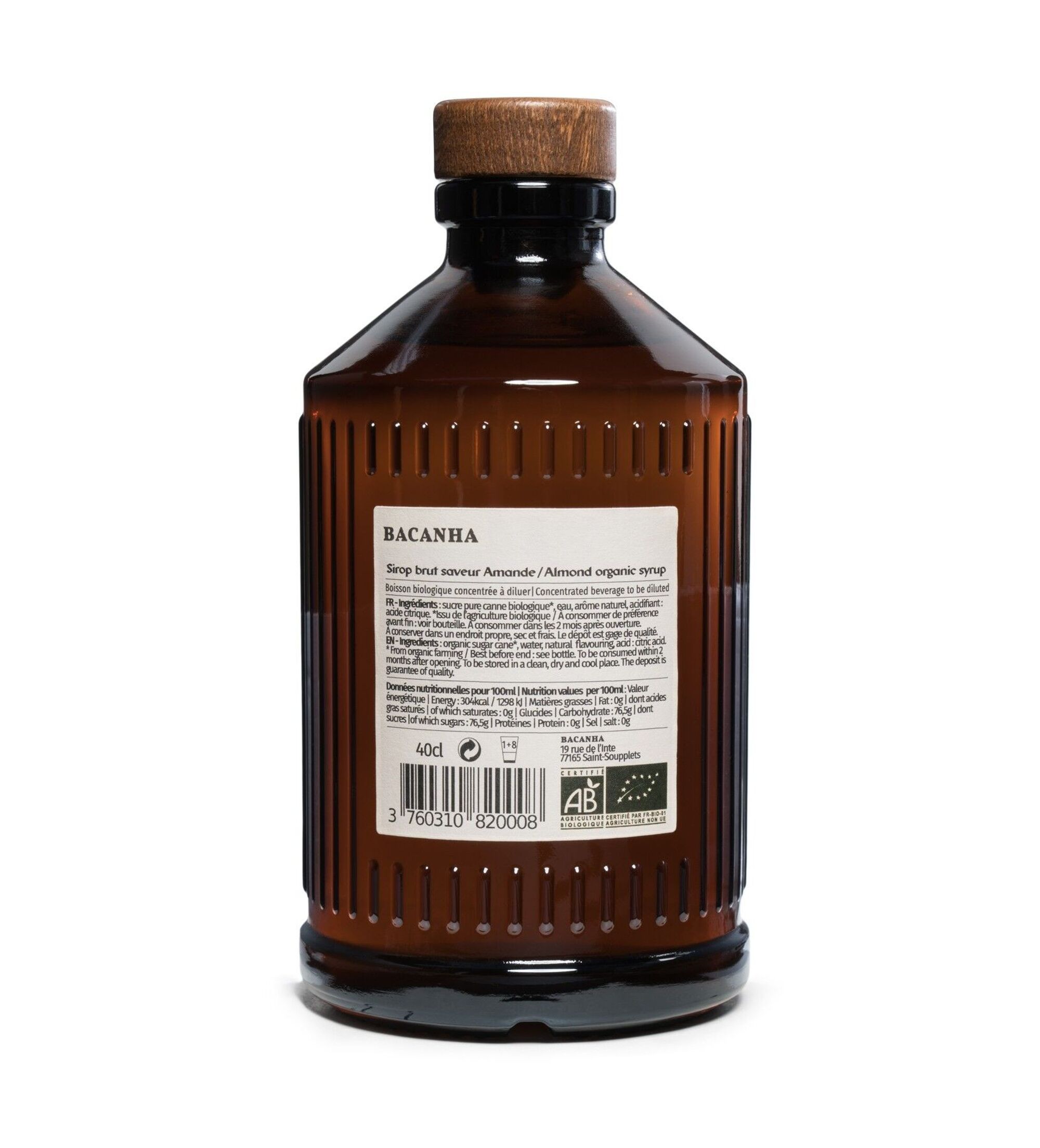 sirop brut d'amande bacanha