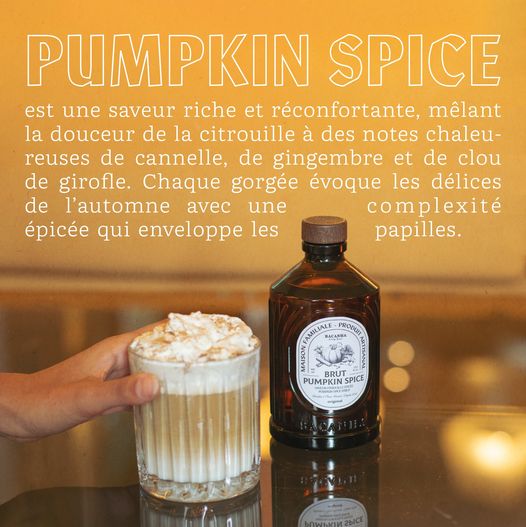 sirop brut de pumpkin spice citrouille épicée bacanha