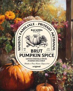sirop brut de pumpkin spice citrouille épicée bacanha