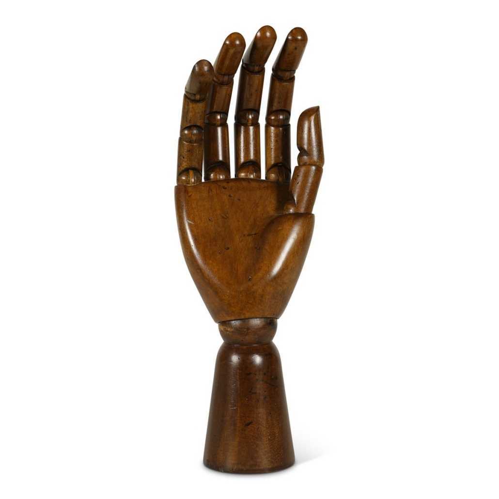 main d'artiste en bois vieilli authentic models