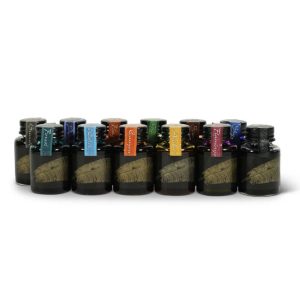 coffret de 12 bouteilles d'encre prose colorée authentic models