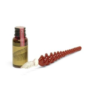 plume d'ecriture ou de calligraphie en verre noir authentic models (copy)