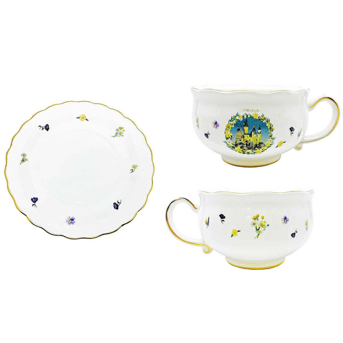 tasse à thé poudlard fleurie harry potter by sunart