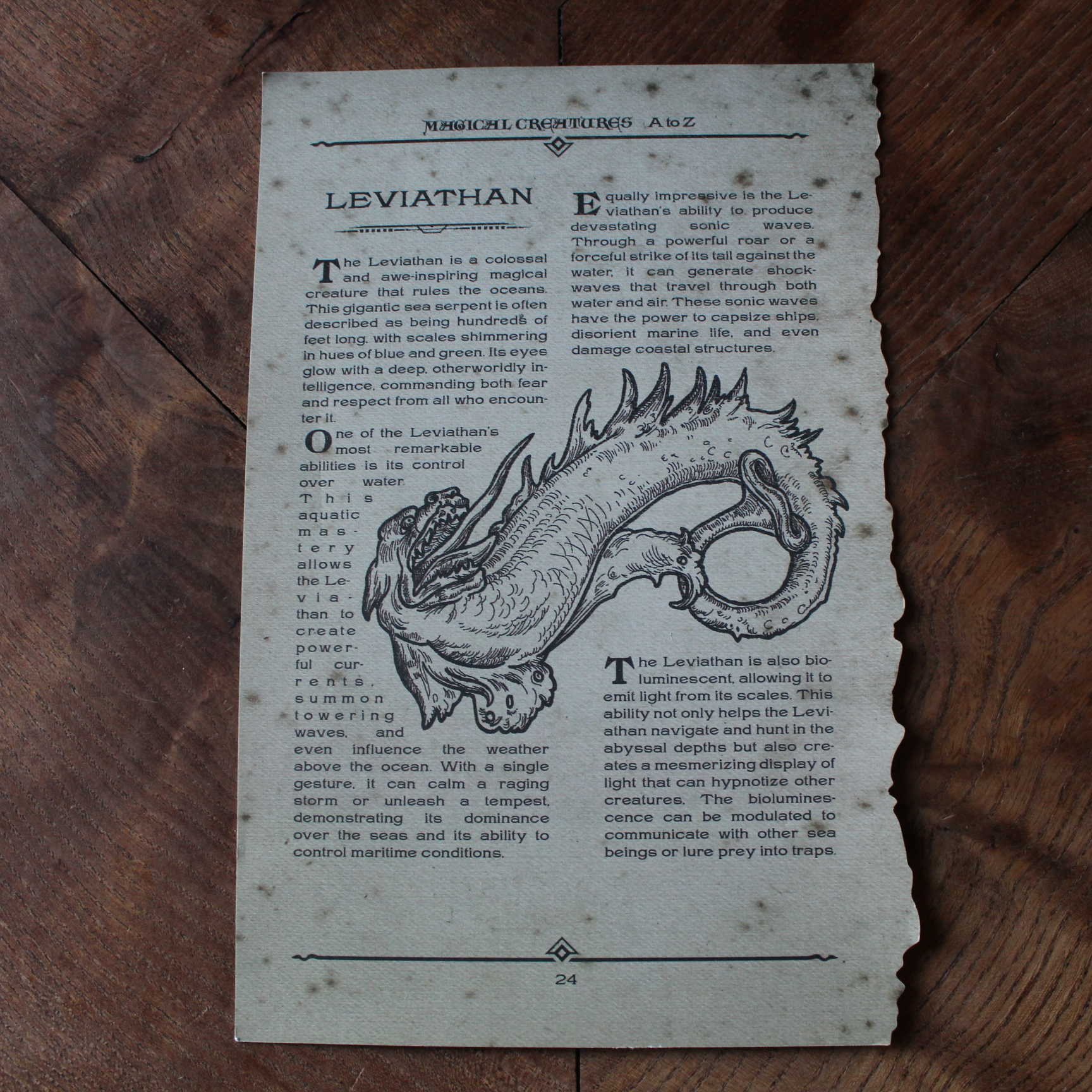 page des créatures magiques xantrix et xilodor the wizarding trunk (copie)