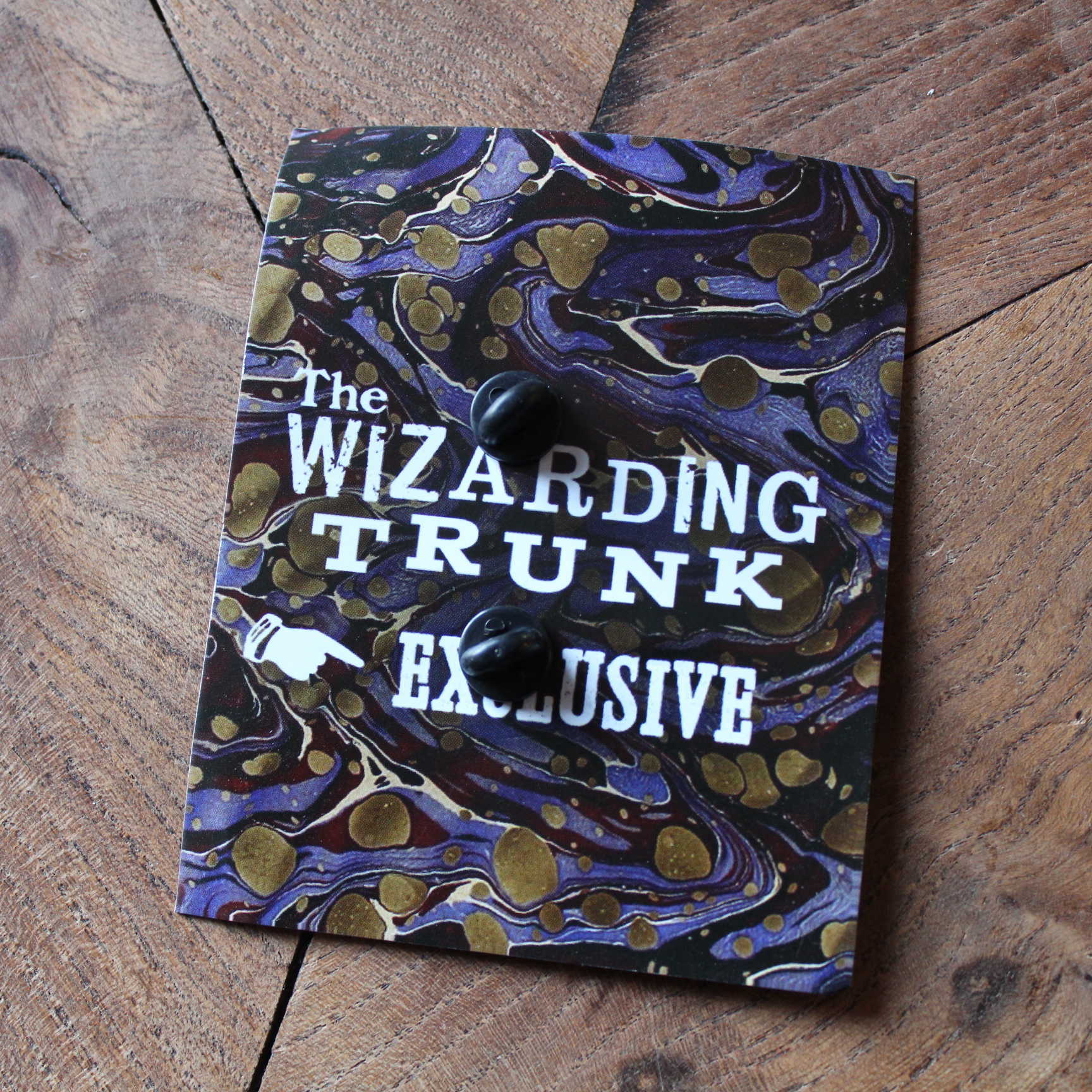 pin's de la prof en rose qui jongle the wizarding trunk (copie)