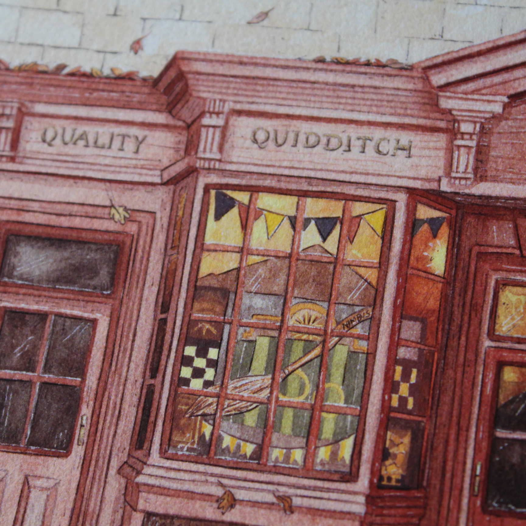 carte quidditch tirage d'aquarelle sorcier