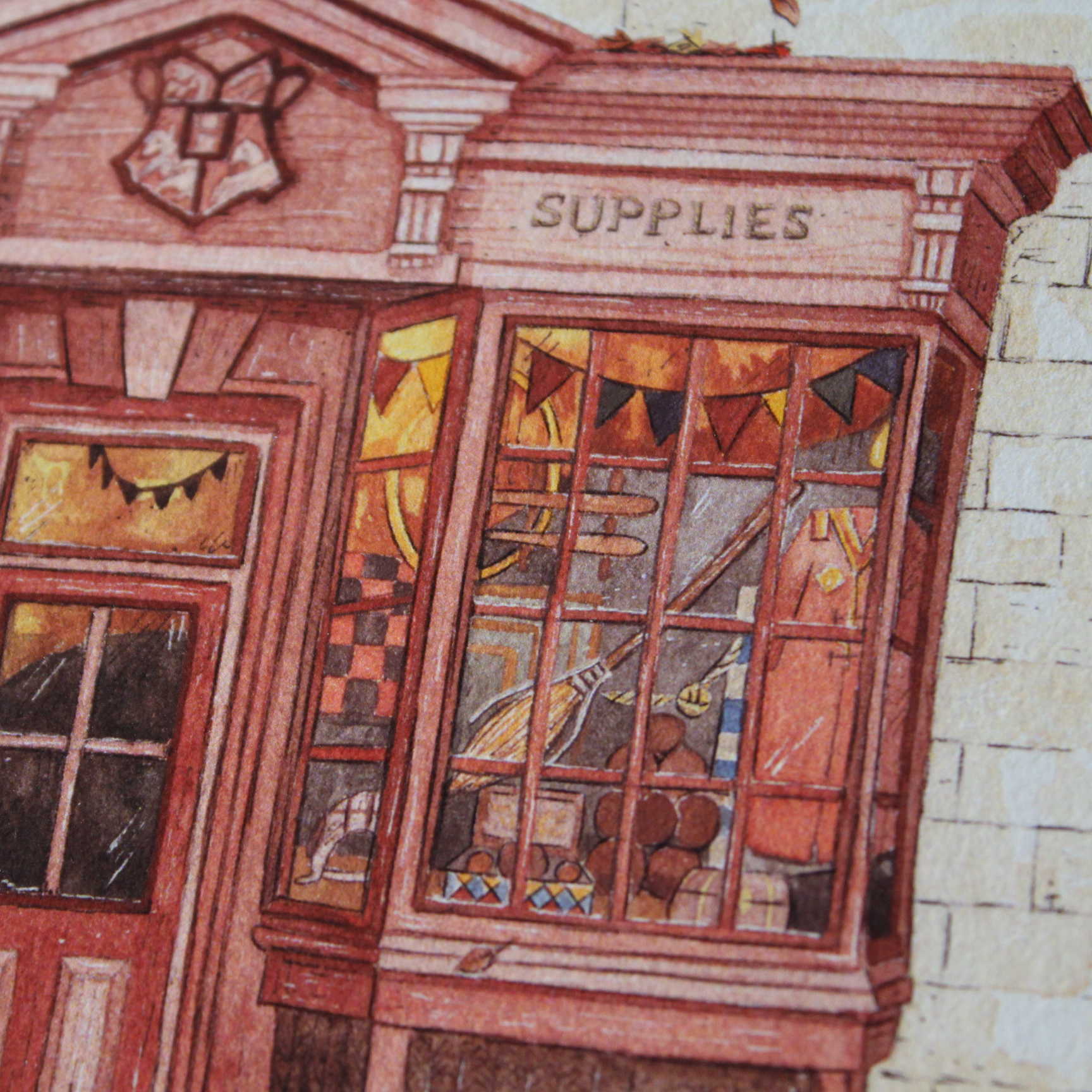 carte quidditch tirage d'aquarelle sorcier