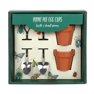 coquetiers pots de fleurs avec cuillères pelles something different