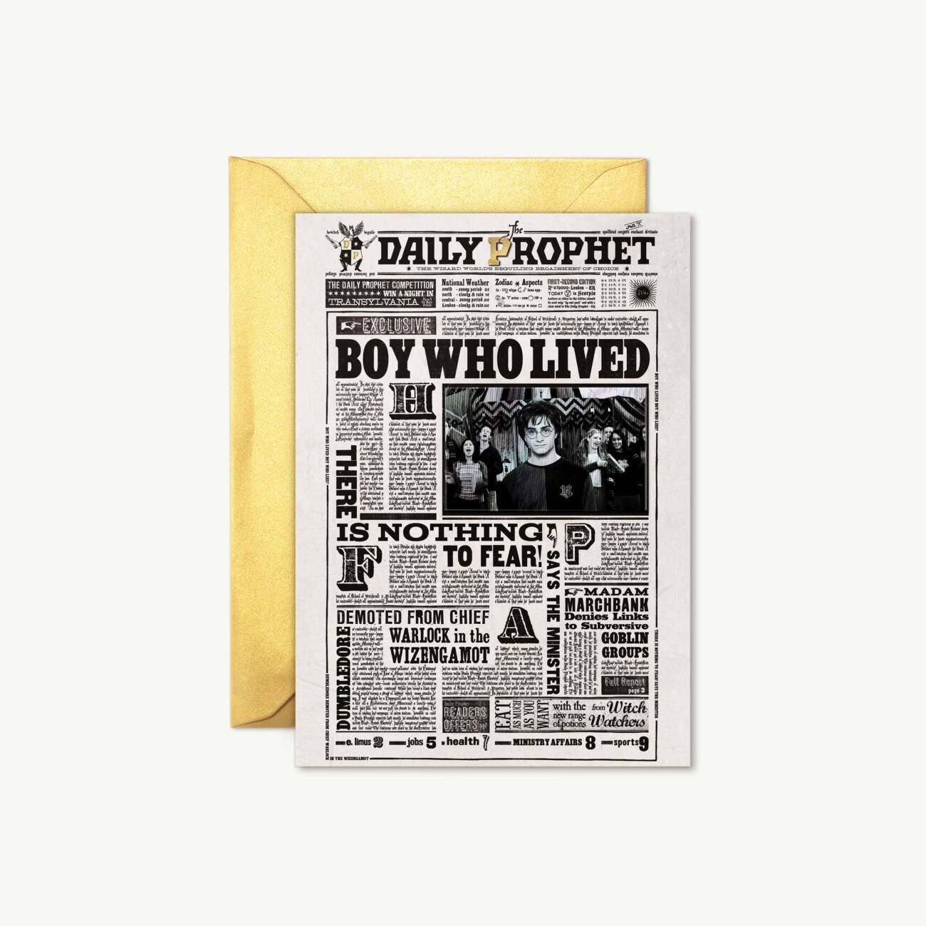 carte lenticulaire “the boy who lived” – minalima