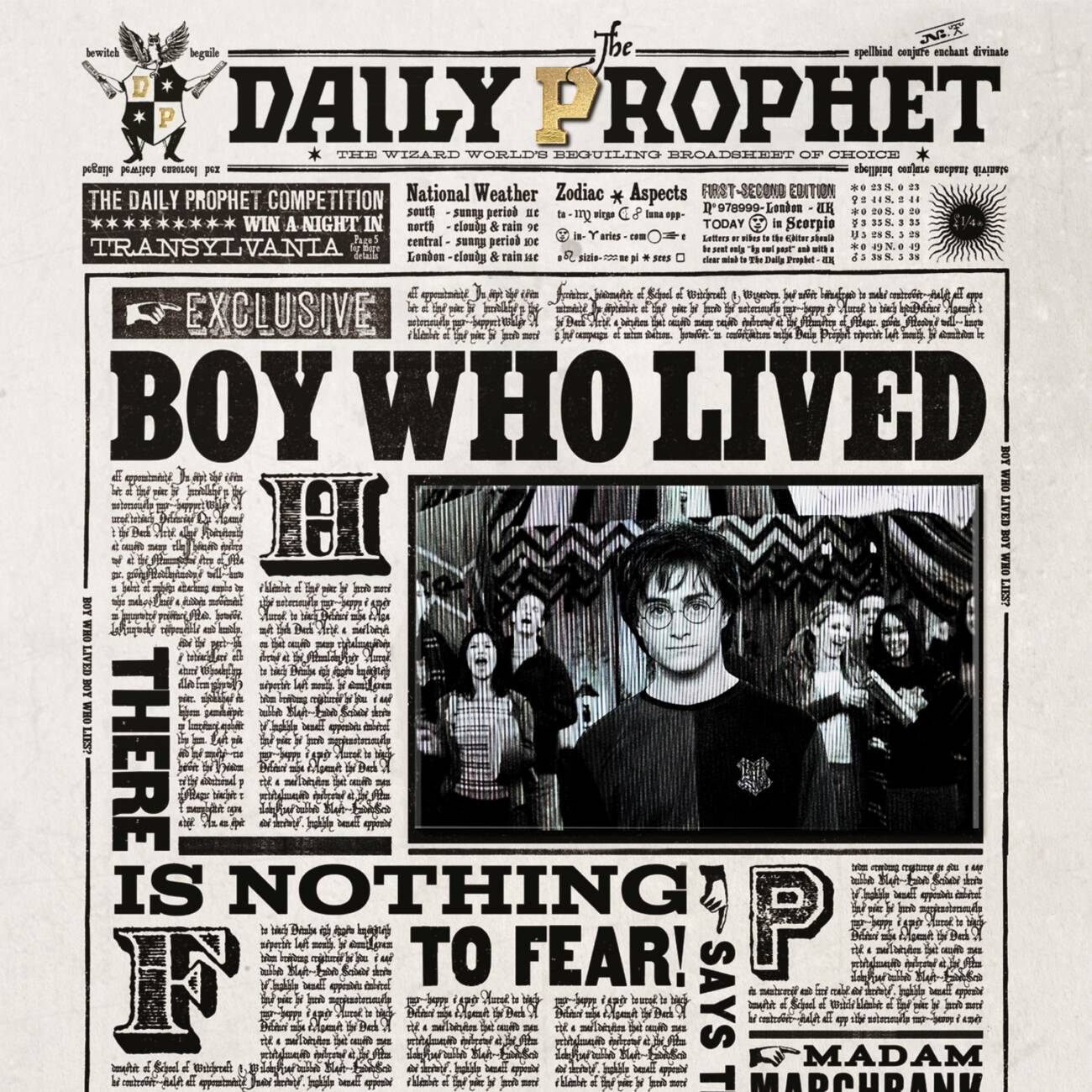 carte lenticulaire “the boy who lived” – minalima