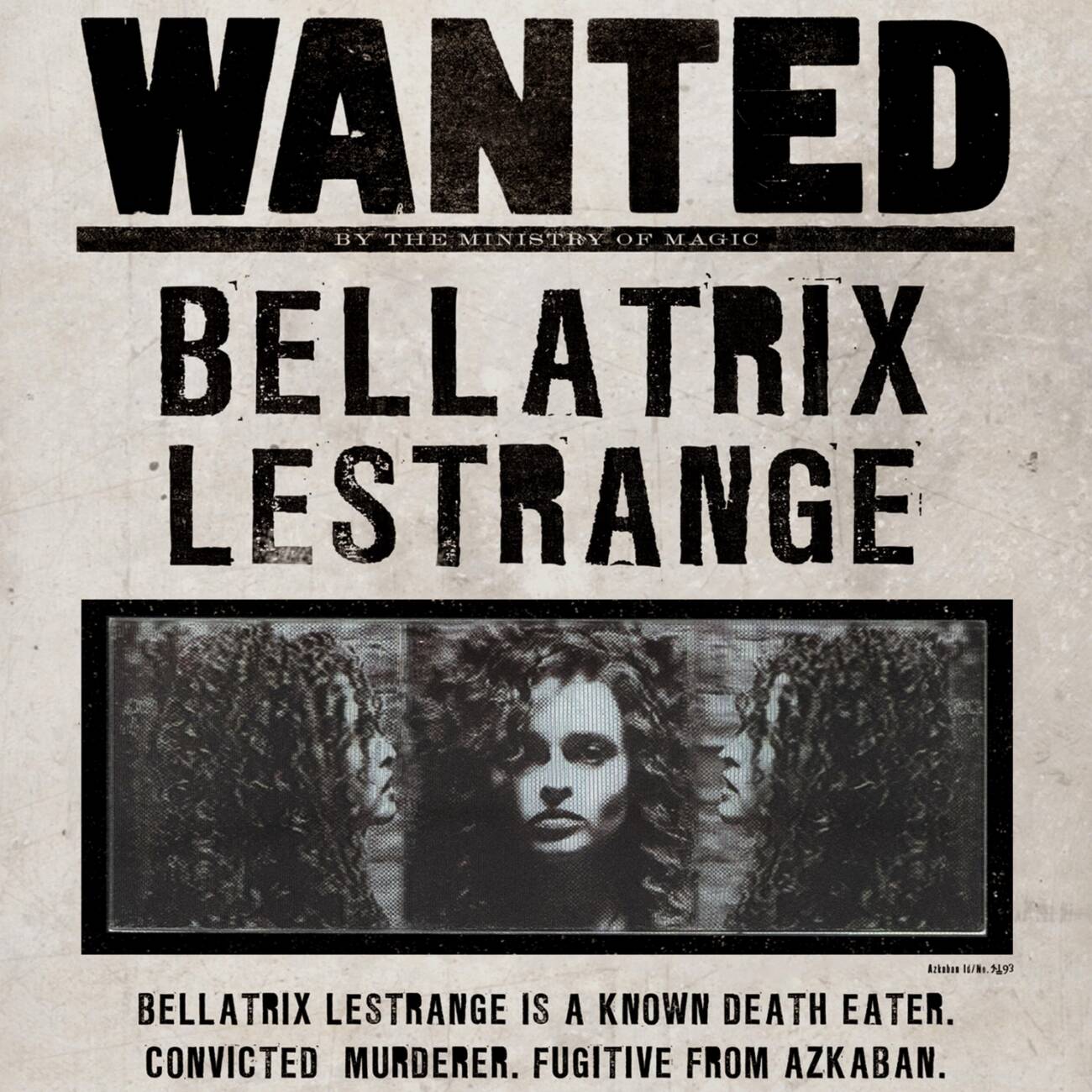 carte lenticulaire wanted bellatrix lestrange – minalima