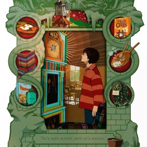 carte postale “it's not much, but it's home” – minalima