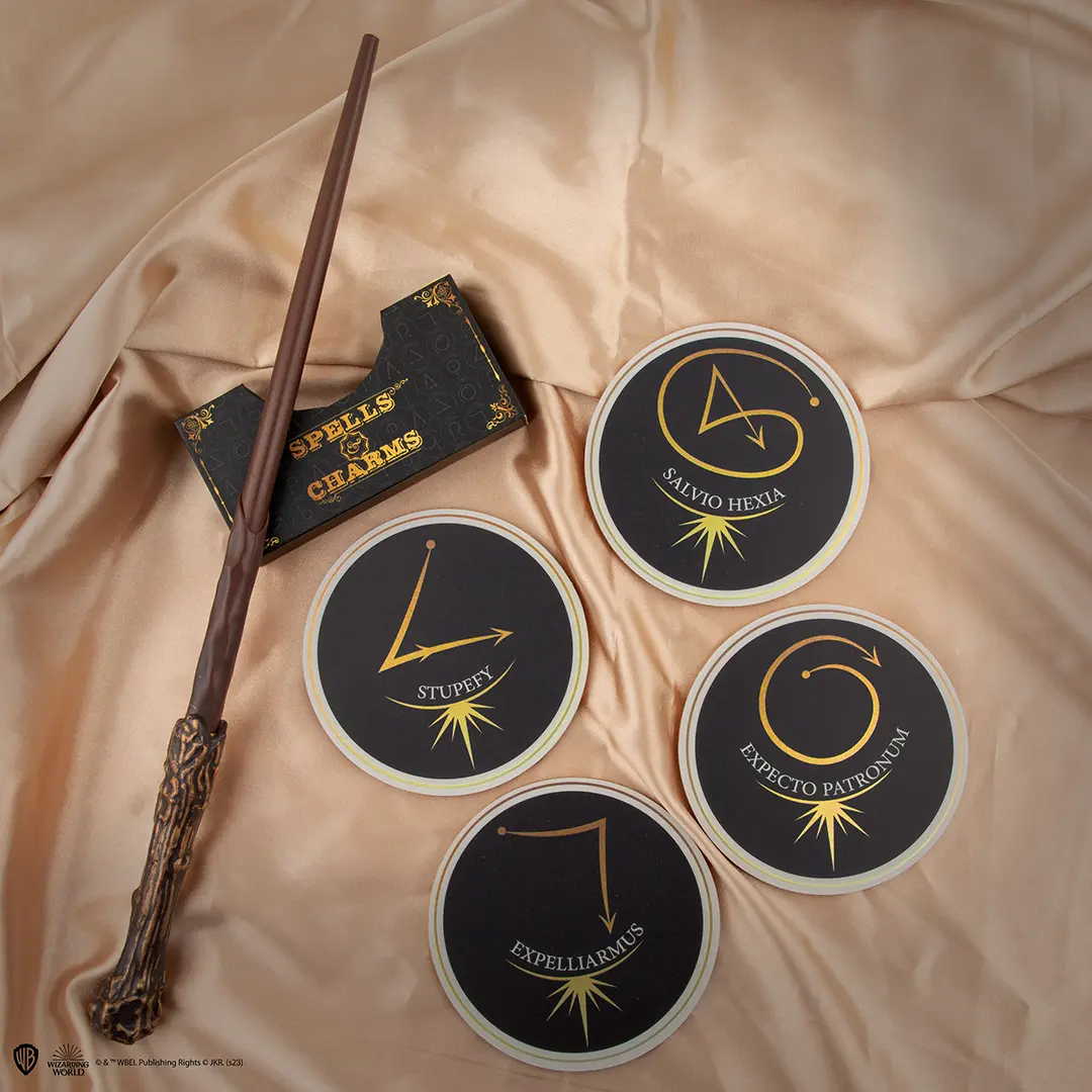 lot de 4 sous verre harry potter enchantements cinereplicas