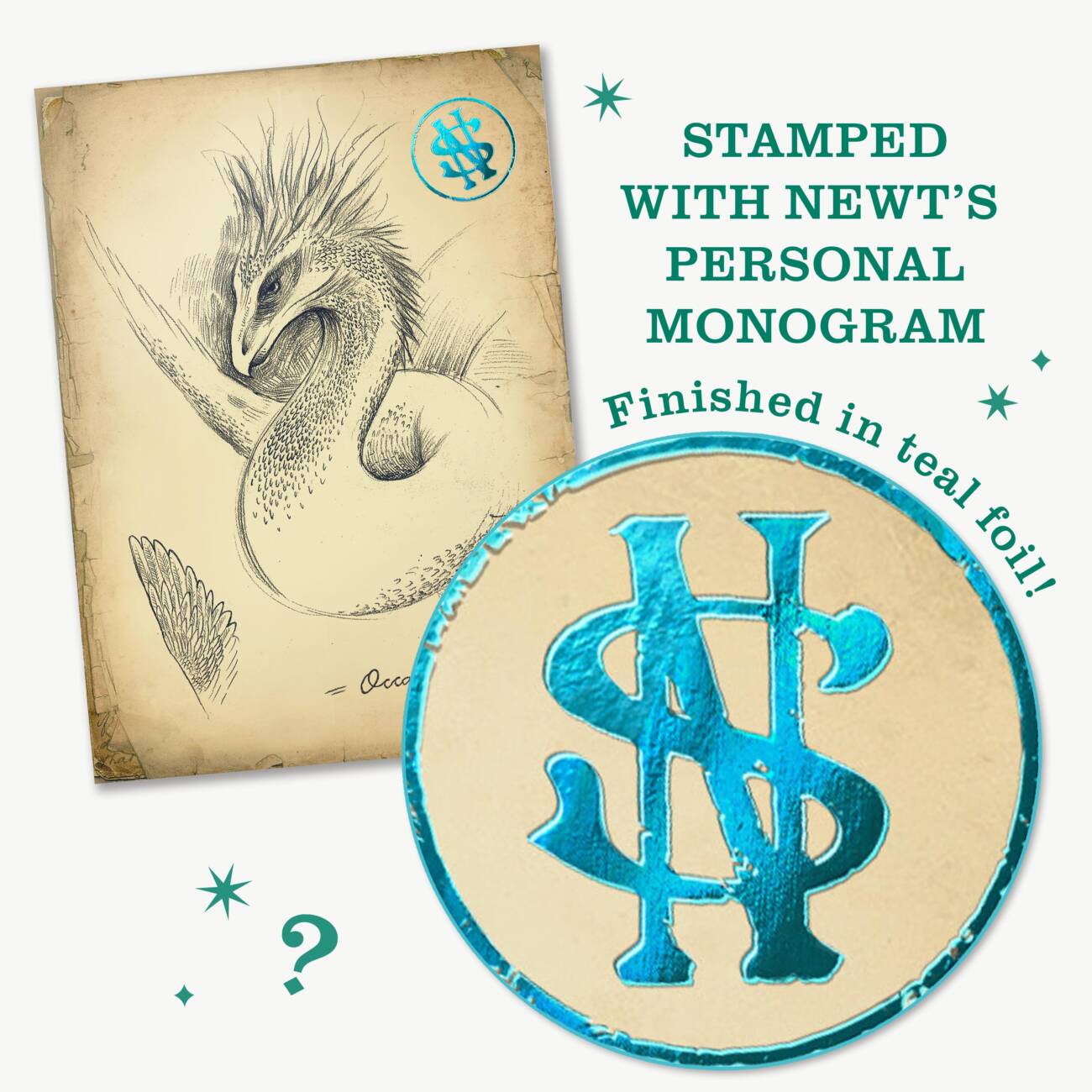 carte postale mystère animaux fantastiques journal de terrain de newt scamander
