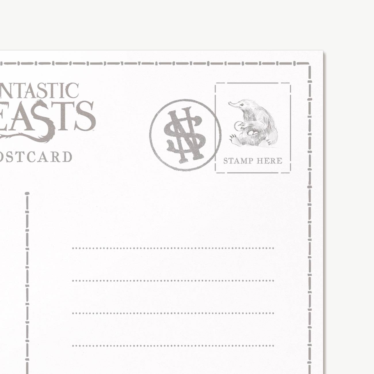carte postale mystère animaux fantastiques journal de terrain de newt scamander