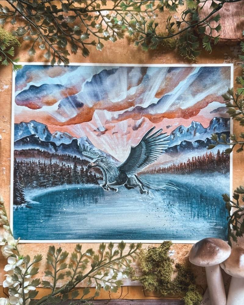 hippogriff lesson watercolor 15.99