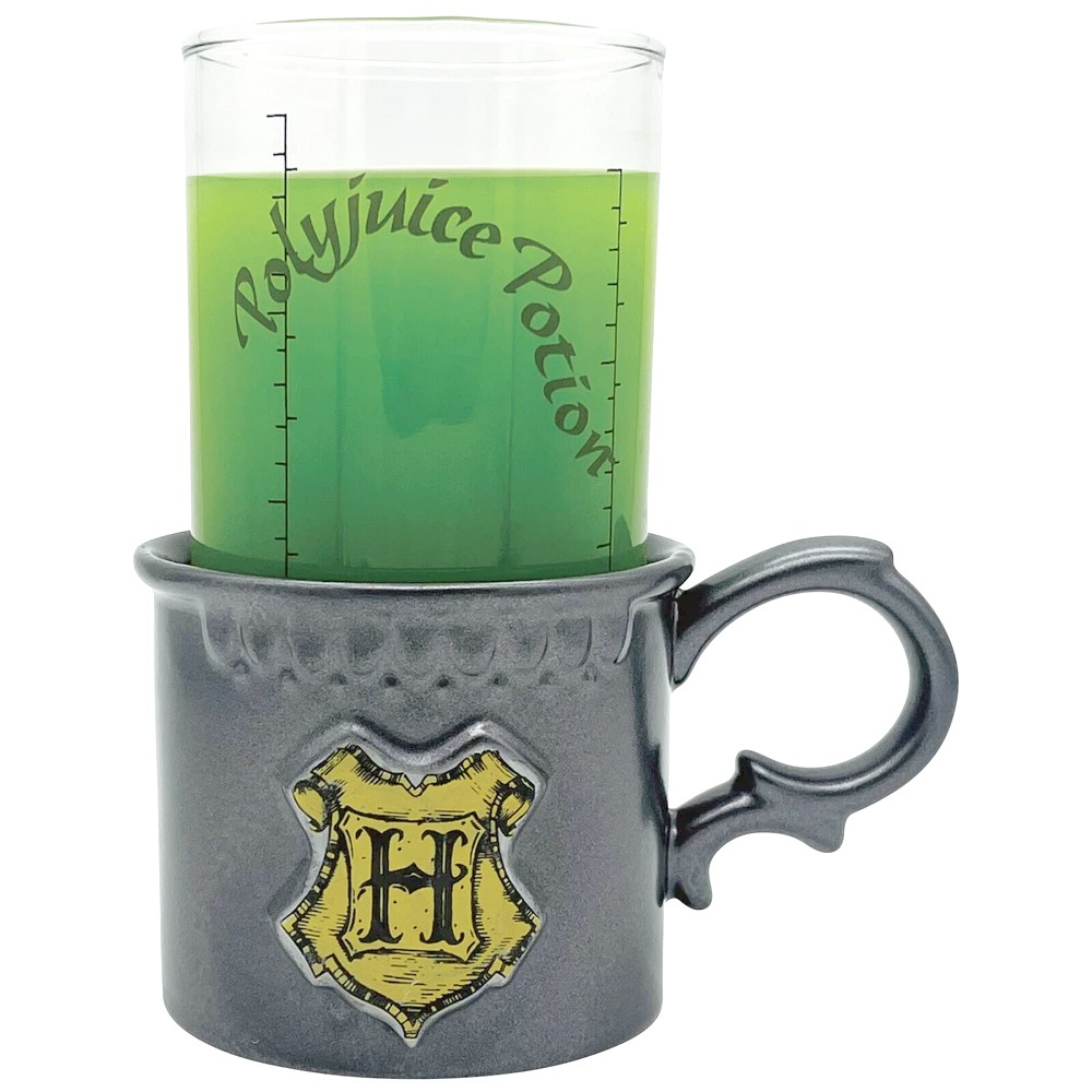 verre mesureur de polynectar avec timbale harry potter by sunart
