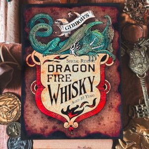 reproduction pub pour du whisky feu de dragon the wizarding trunk